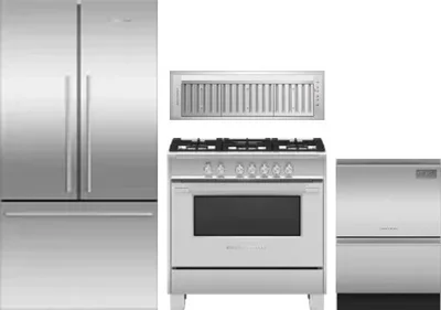 4 Piece Package Includes Refrigerator, Range, Hood And Dishwasher